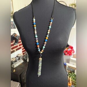 Multicolor Beaded‎ Necklace with Tassel